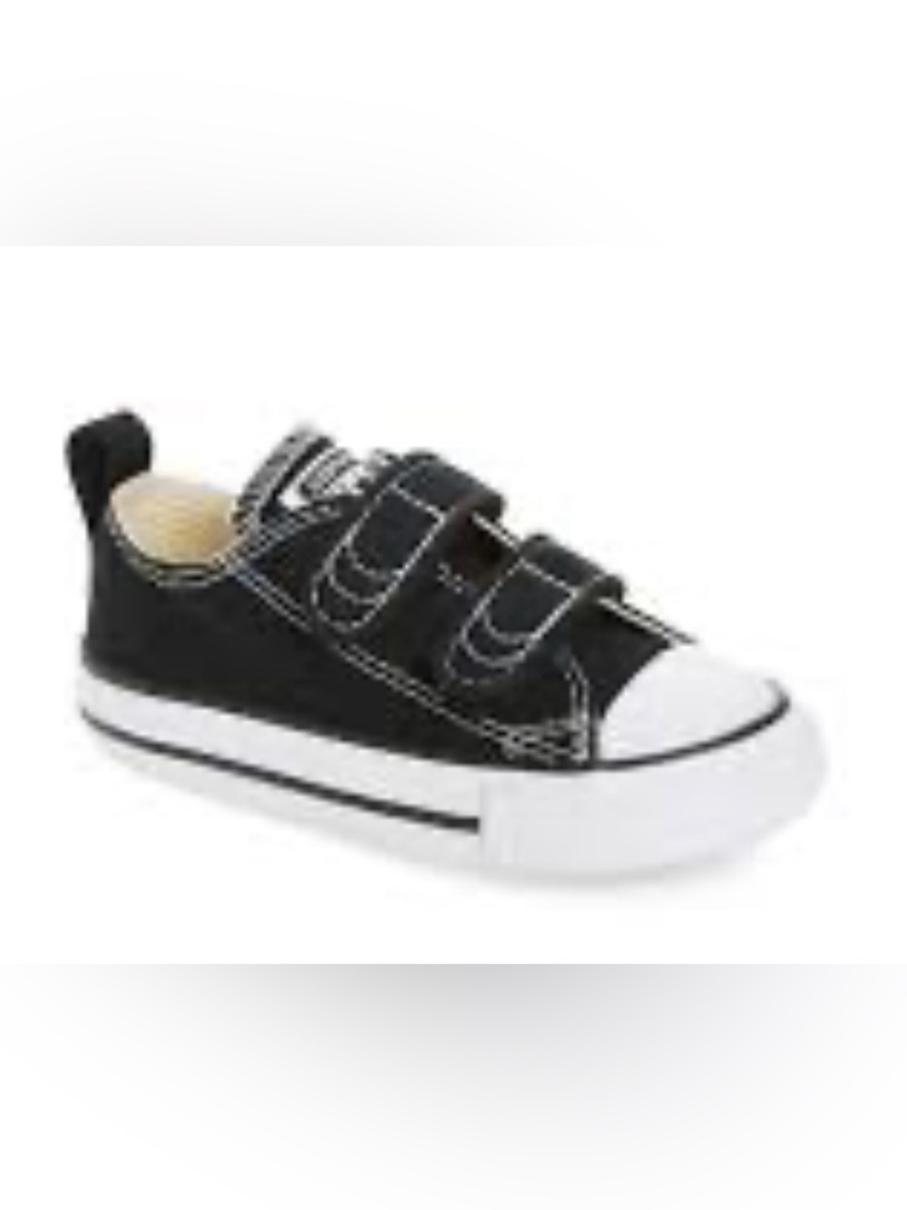 Converse Toddler Black Canvas Velcro Sneakers